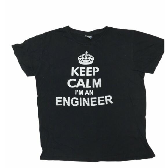 Classic Keep Calm I’m An Engineer Womans Graphic T-Shirt L Large - Picture 1 of 4